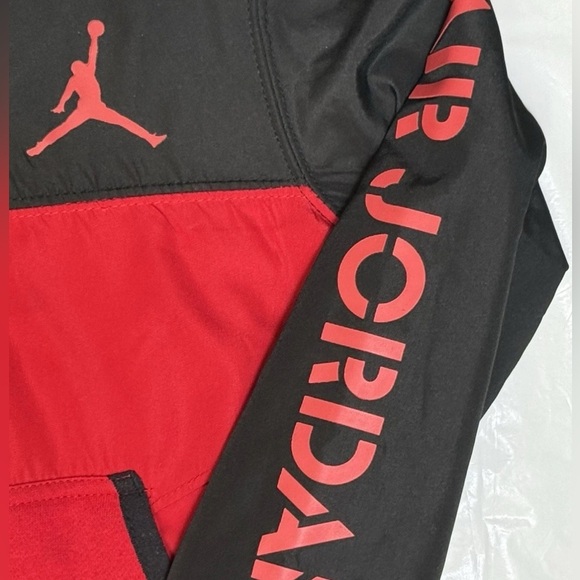 Boy's Air Jordan Jackets Red Logo Coat & Turquoise Zip Hoodie Size XS 4 Lot Of 2 - Picture 6 of 12